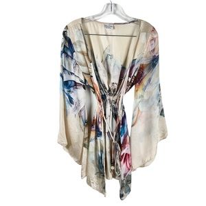 Beach Bunny Swimwear Floral Silk Caftan Cover Up